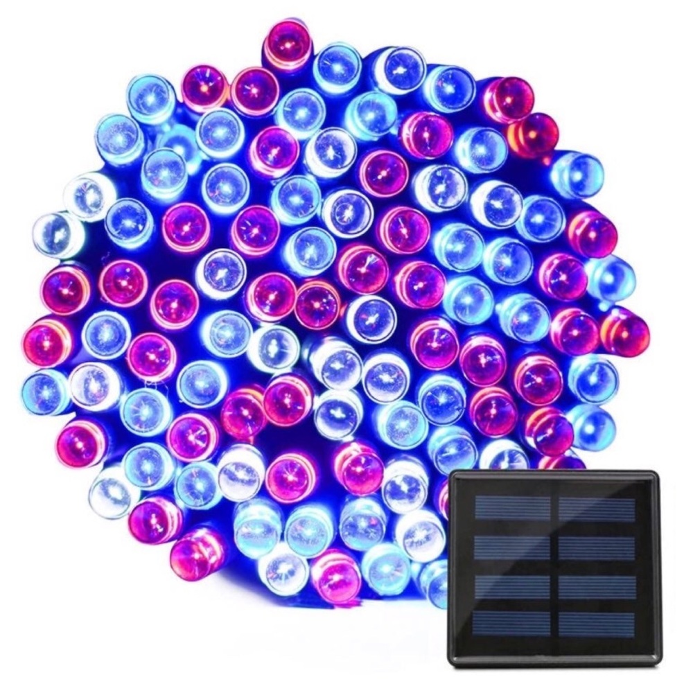 Solar LED String Lights Outside Yard Patio Gazebo Porch Decor 8 Modes Lighting